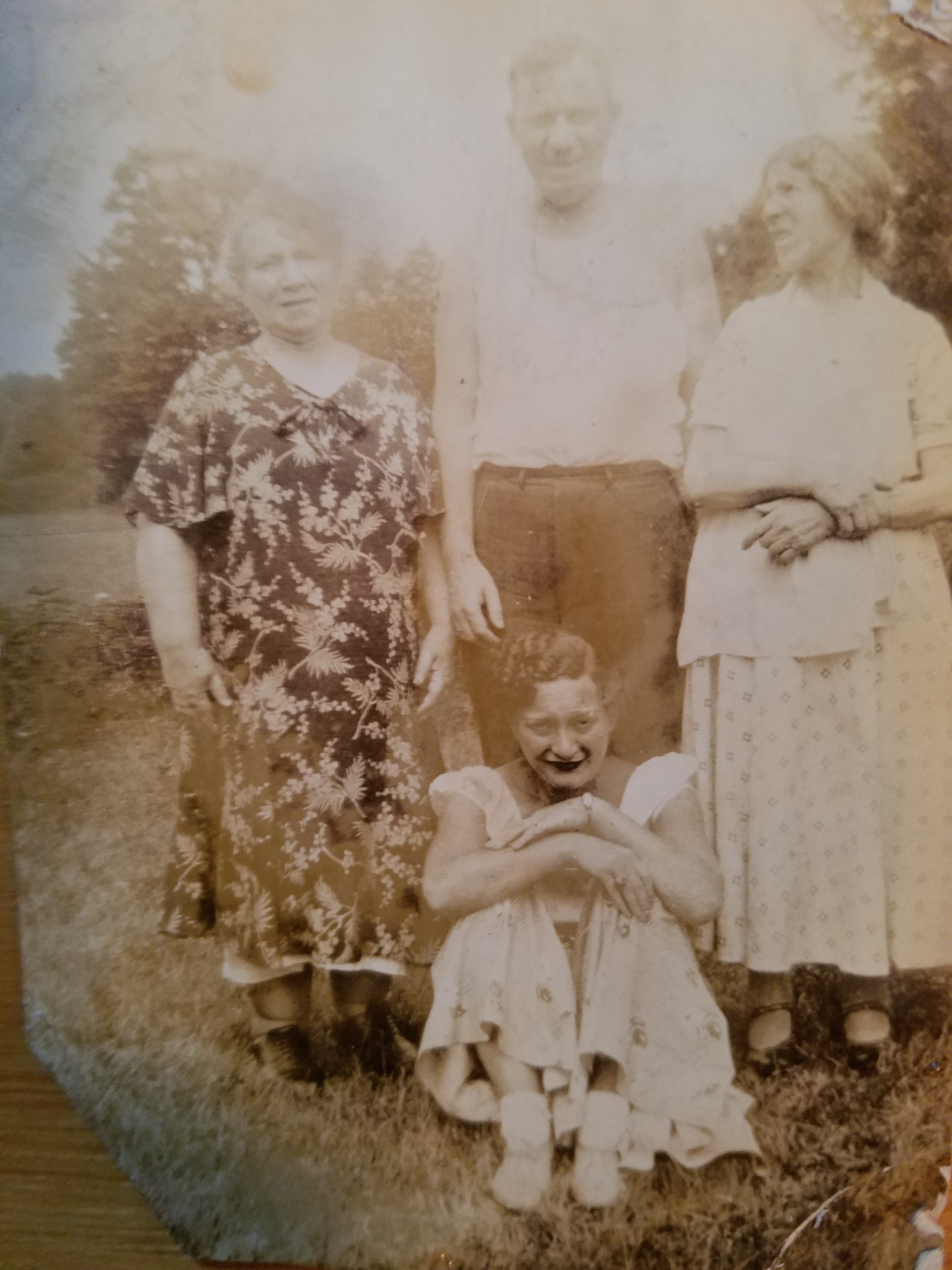 Anna with partner Nathan, daughter Grace, and other family member